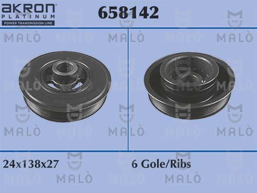 AKRON-MALÒ 658142 - Poulie, vilebrequin droxauto.com