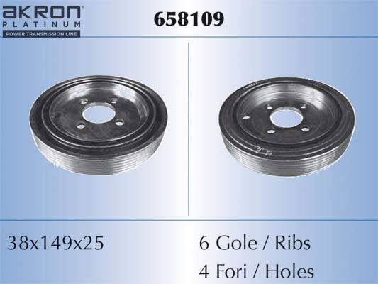 AKRON-MALÒ 658109 - Poulie, vilebrequin droxauto.com