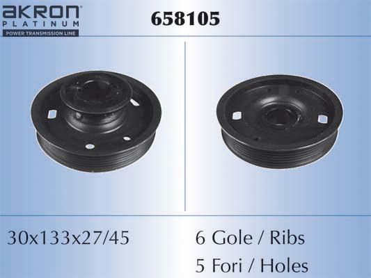 AKRON-MALÒ 658105 - Poulie, vilebrequin droxauto.com