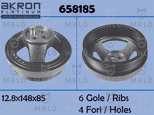 AKRON-MALÒ 658185 - Poulie, vilebrequin droxauto.com