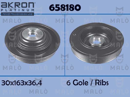 AKRON-MALÒ 658180 - Poulie, vilebrequin droxauto.com