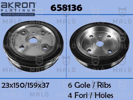 AKRON-MALÒ 658136 - Poulie, vilebrequin droxauto.com