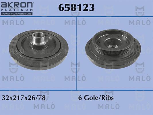 AKRON-MALÒ 658123 - Poulie, vilebrequin droxauto.com