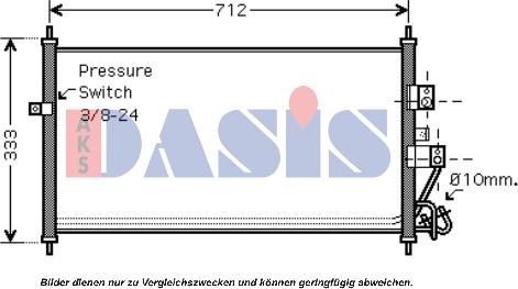 AKS Dasis 072023N - Condensateur, climatisation droxauto.com