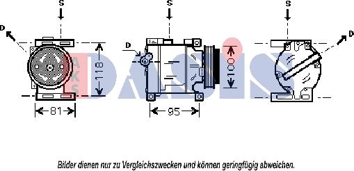 AKS Dasis 850573N - Compresseur, climatisation droxauto.com