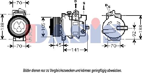 AKS Dasis 851850N - Compresseur, climatisation droxauto.com