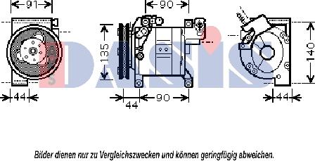 AKS Dasis 851828N - Compresseur, climatisation droxauto.com