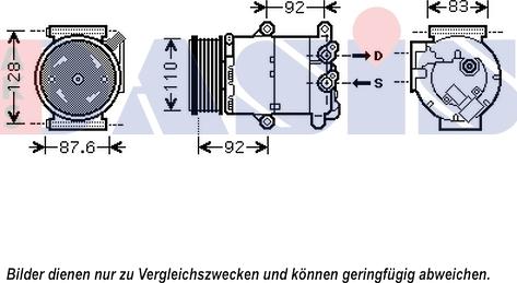 AKS Dasis 852554N - Compresseur, climatisation droxauto.com