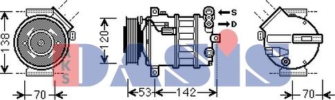 AKS Dasis 852891N - Compresseur, climatisation droxauto.com