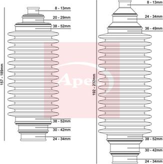 APEC ACB3005 - Jeu de joints-soufflets, direction droxauto.com