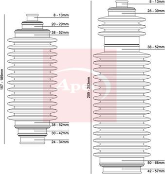 APEC ACB3006 - Jeu de joints-soufflets, direction droxauto.com