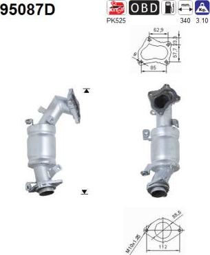 AS 95087D - Catalyseur droxauto.com