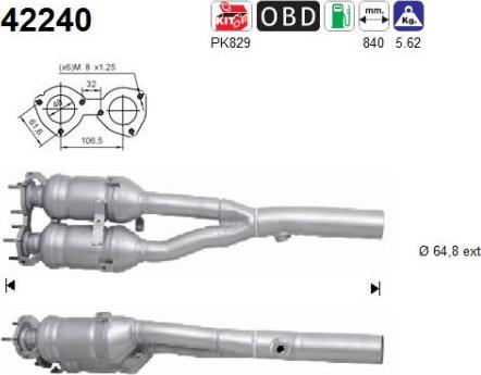 AS 42240 - Catalyseur droxauto.com