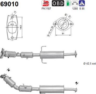 AS 69010 - Catalyseur droxauto.com
