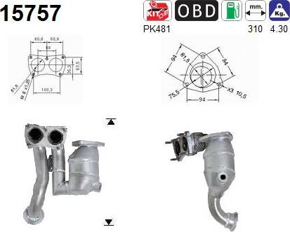 AS 15757 - Catalyseur droxauto.com