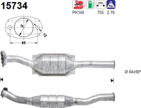 AS 15734 - Catalyseur droxauto.com