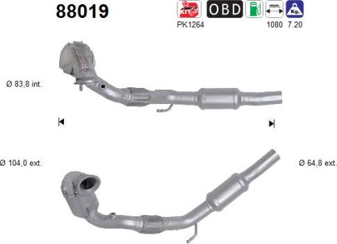 AS 88019 - Catalyseur droxauto.com