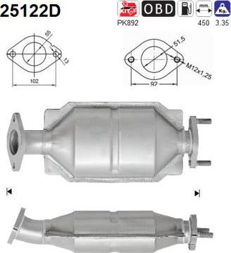 AS 25122D - Catalyseur droxauto.com