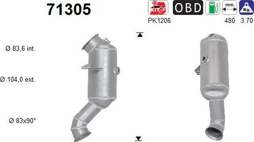 AS 71305 - Catalyseur droxauto.com
