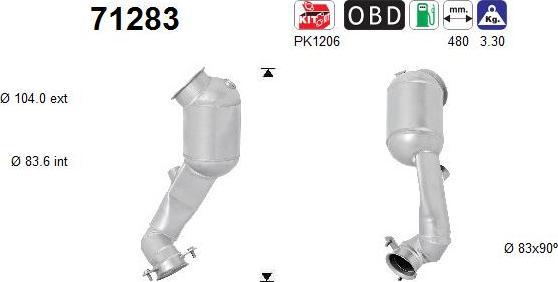 AS 71283 - Catalyseur droxauto.com