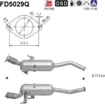 AS FD5029Q - Filtre à particules / à suie, échappement droxauto.com