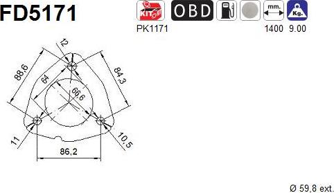 AS FD5171 - Filtre à particules / à suie, échappement droxauto.com