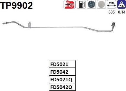 AS TP9902 - Conduite à press., capteur de press. (filtre particule / suie) droxauto.com