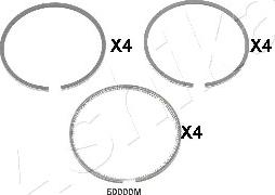 Ashika 34-50000M - Segment de piston droxauto.com