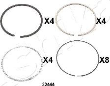 Ashika 34-33444 - Segment de piston droxauto.com