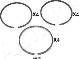 Ashika 34-24750 - Segment de piston droxauto.com