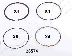 Ashika 34-28574 - Segment de piston droxauto.com