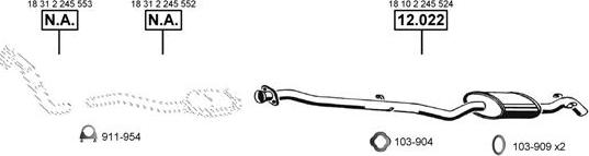 Asmet BM120700 - Échappement droxauto.com