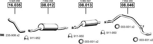 Asmet FI160910 - Échappement droxauto.com