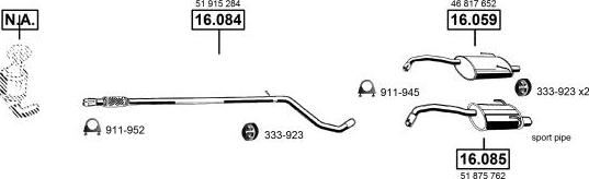 Asmet FI160010 - Échappement droxauto.com