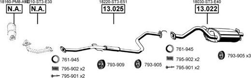 Asmet HO130530 - Échappement droxauto.com