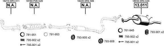 Asmet HO130690 - Échappement droxauto.com