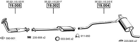 Asmet SE191500 - Échappement droxauto.com