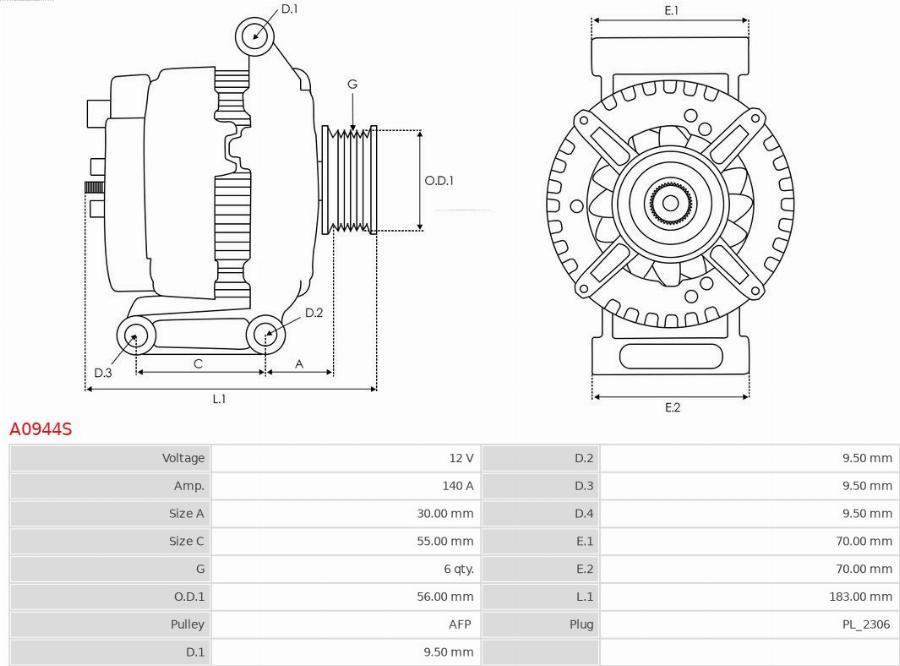 AS-PL A0944S - Alternateur droxauto.com