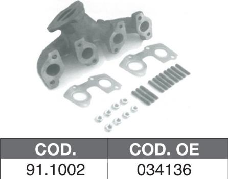 ASSO 911002 - Collecteur, système d'échappement droxauto.com