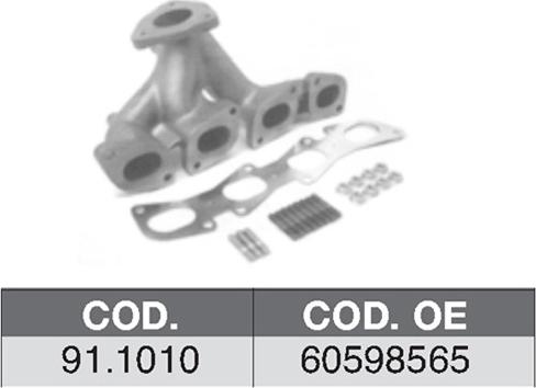 ASSO 911010 - Collecteur, système d'échappement droxauto.com