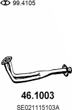 ASSO 46.1003 - Tuyau d'échappement droxauto.com