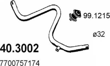 ASSO 40.3002 - Tuyau d'échappement droxauto.com