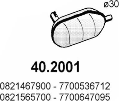 ASSO 40.2001 - Silencieux avant droxauto.com