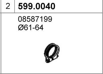 ASSO 599.0040 - Kit d'assemblage, silencieux droxauto.com