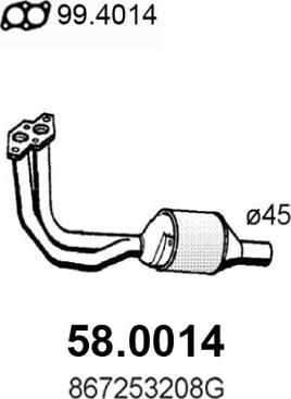 ASSO 58.0014 - Catalyseur droxauto.com