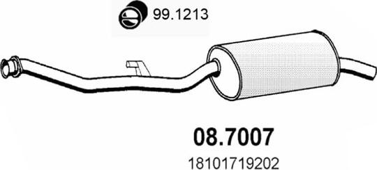 ASSO 08.7007 - Silencieux arrière droxauto.com