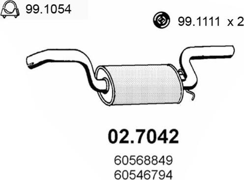 ASSO 02.7042 - Silencieux arrière droxauto.com