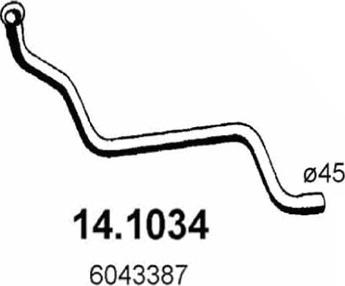 ASSO 14.1034 - Tuyau d'échappement droxauto.com