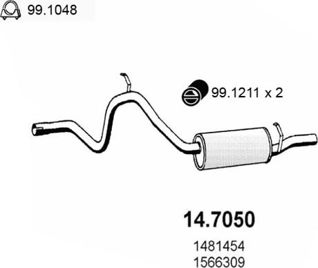 ASSO 14.7050 - Silencieux arrière droxauto.com