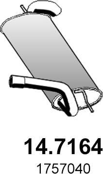 ASSO 14.7164 - Silencieux arrière droxauto.com